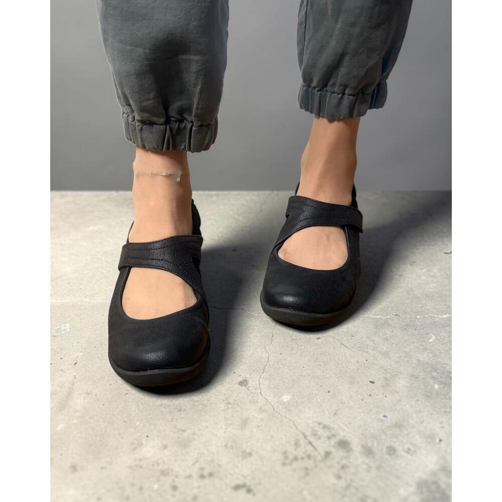 Clarks Cloudsteppers Womens Black Textile Walking Mary Jane Flat Shoes Size 8.5